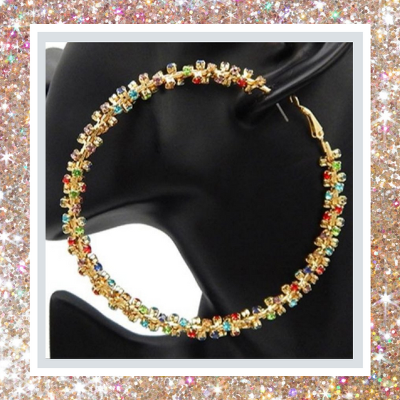 W.O.S. Luxx Crystal Hoops