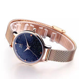 Sparkle Blue Rose Gold Quartz Watch